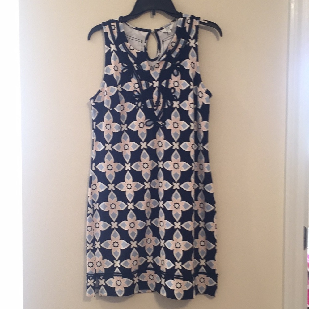 Crown and Ivy Sheath Dress Navy/ Floral Print